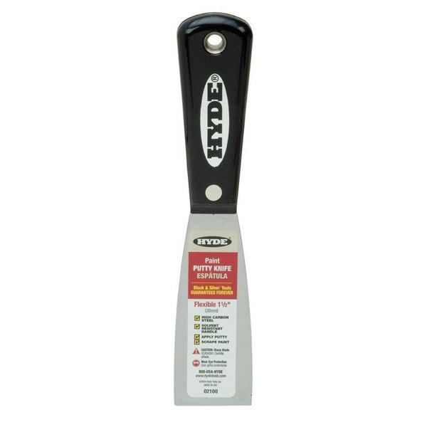 Hyde 1.5 in. W High-Carbon Steel Flexible Putty Knife 02100
